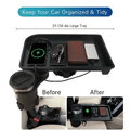 1 Expandable Car Cup Holder, 3-In-1 Multi-Functional Car Table, Made of Plastic, Essential Accessory for Road Trips, Beverage And Snack Storage in The Car, Large-Capacity Car Cup Holder, Additional Cup Holder, Car Cup Holder