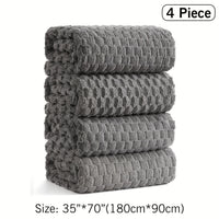 4 pieces, gray, large size (35*70 in)