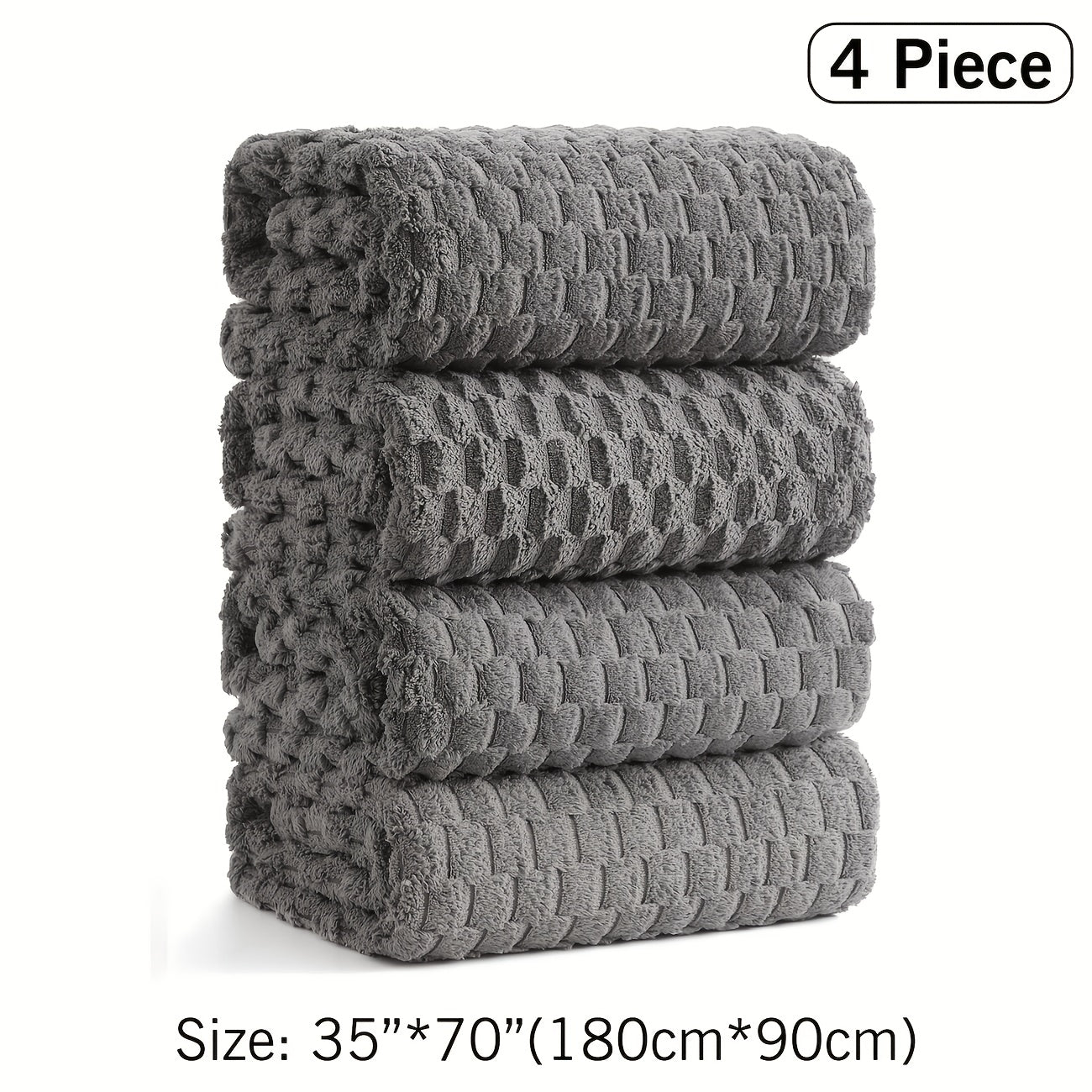 Microfiber Bath Towels Set 4-Pack Extra Large 27x55 & 35x70 in – Super Soft Quick-Dry Luxury Spa Hotel Quality Towels, Multi-Color Options