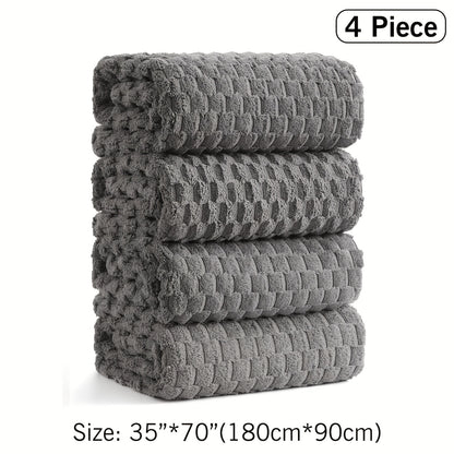 Microfiber Bath Towels Set 4-Pack Extra Large 27x55 & 35x70 in – Super Soft Quick-Dry Luxury Spa Hotel Quality Towels, Multi-Color Options