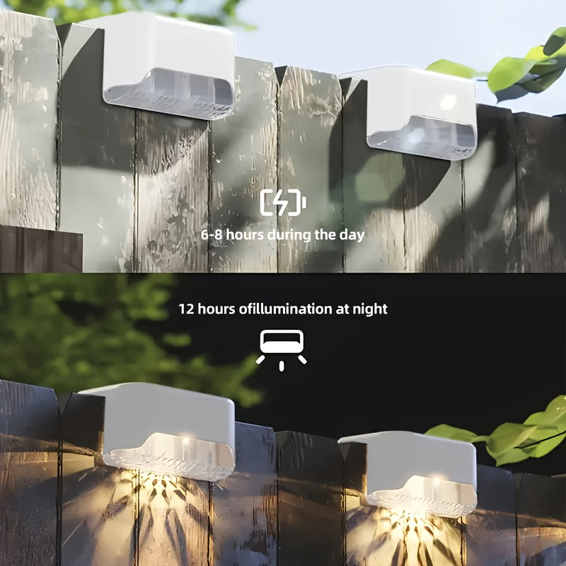 Solar Step Lights Outdoor – IP44 Waterproof LED Deck & Stair Lights, 8/16/32-Pack Warm White Solar Fence Lights for Yard, Patio & Pathway | Garden Decor for Halloween & Christmas
