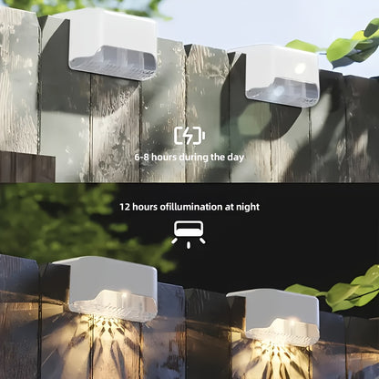 Solar Step Lights Outdoor – IP44 Waterproof LED Deck & Stair Lights, 8/16/32-Pack Warm White Solar Fence Lights for Yard, Patio & Pathway | Garden Decor for Halloween & Christmas
