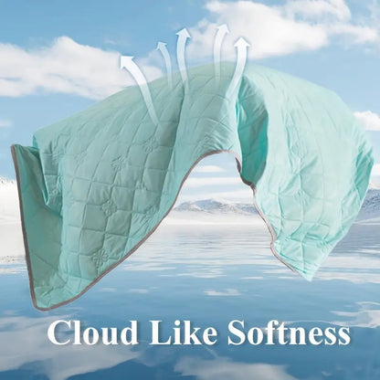 Cooling Blanket Lightweight Breathable 100% Polyester with Reversible Geometric Design - for Hot Sleepers & Night Sweats Relief, All-Season Bed Couch Travel Blanket, Machine Washable