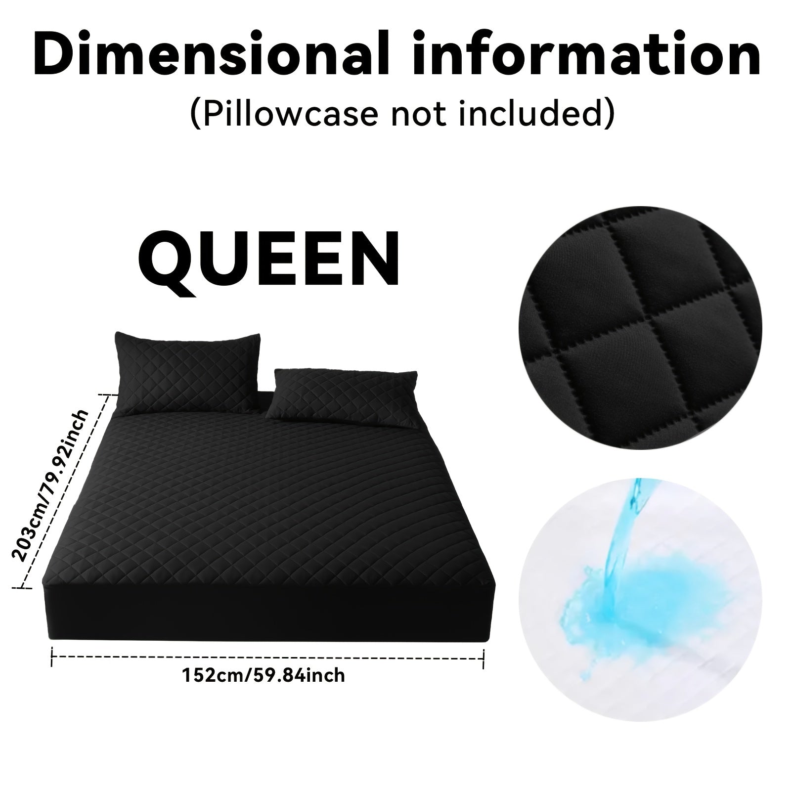 Waterproof Mattress Protector Set 2/3pcs, Thick Deep Pocket 9-15" Fitted Sheet & Pillowcase, Soft All-Season Bedding, Machine Washable – Twin Full Queen King, Multiple Colours