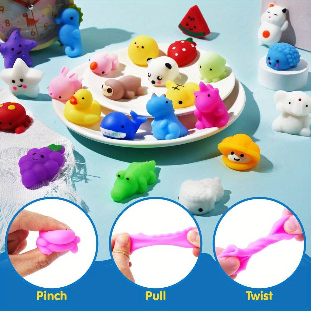Mochi Squishy Toys 25 Pack for Kids – Mini Kawaii Sensory Fidget Squishies, Party Favours, Goodie Bag Stuffers & Birthday Gifts for Boys & Girls (Random Assortment)
