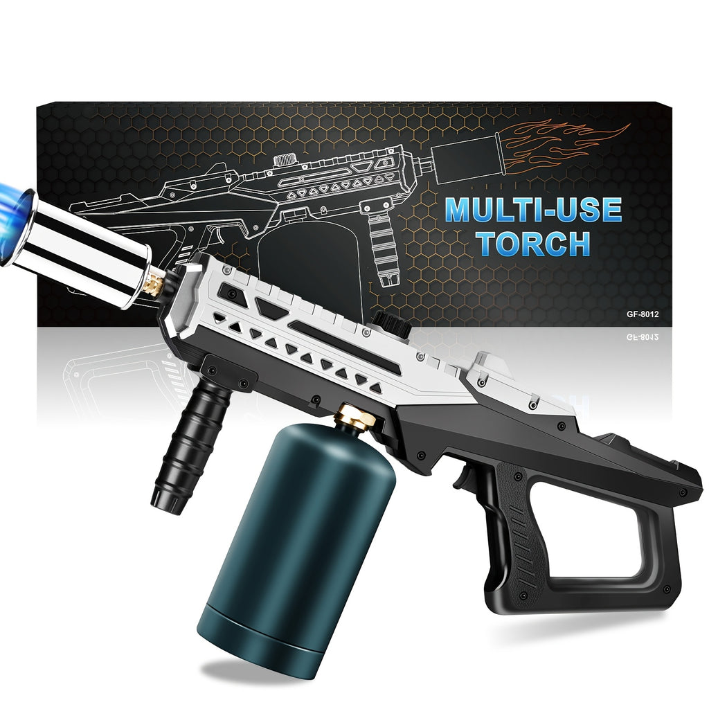 Powerful Propane Torch Gun, Flamethrower with Adjustable Flame, Blow Torch for Campfire, Fire Pit Starter, Fun Gift(Propane Tank Not Included)