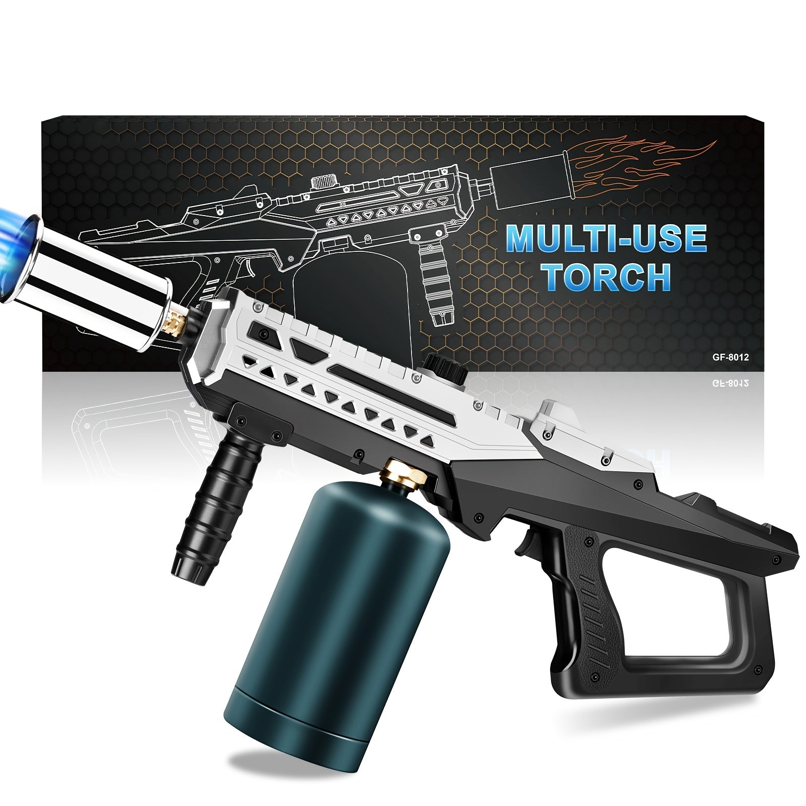 Powerful Propane Torch Gun, Flamethrower with Adjustable Flame, Blow Torch for Campfire, Fire Pit Starter, Fun Gift(Propane Tank Not Included)