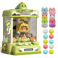 Dinosaur Claw Machine for Kids, Vending Machine Toys with Sound, Grabber Prize Dispenser & 10 Plush Toys & 10 Balls, Electronic Arcade Game Indoor Toy for Home Party Birthday Gifts Age 3 4 5 6 7 8 9