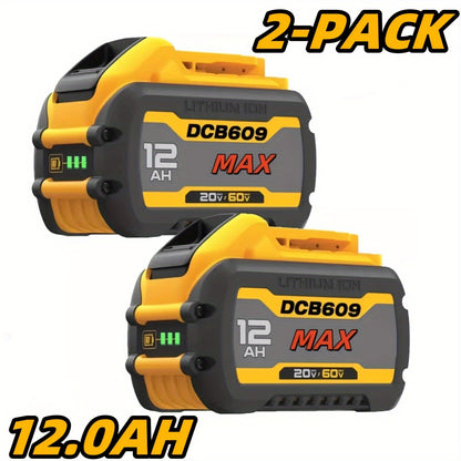 DeWalt 20V/60V MAX Replacement Battery 12.0Ah – Compatible DCB612 DCB609 DCB610, High-Capacity Lithium-Ion for Cordless Power Tools, LED Indicator, 1/2/4 Pack | Canada