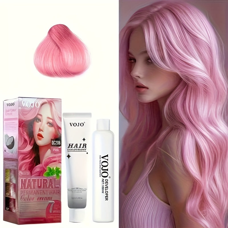 12-Color Permanent Hair Dye Kit with Developer & Applicator Tools – Long-Lasting Vibrant Shades Including Pink, Blue, Purple, Red, Black, Brown, Golden & More for Home Hair Colouring