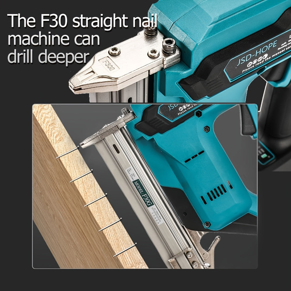 18 Gauge Electric Nail Gun, Cordless Nail Gun With Battery 2.0Ah, Compatible With Makita 18V/40V Batteries, 2-in-1 Electric Nail Gun, 2 Mode, Fits 5/8" To 1-1/4" Nails, For Woodworking, Home Renovation & Projects