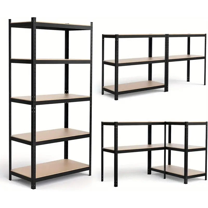 Heavy Duty 5-Tier Metal Storage Shelving Unit 2200 lbs Capacity Adjustable Garage Shelves Freestanding Industrial Rack for Warehouse Basement Pantry