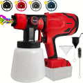 HVLP Cordless Paint Sprayer 600W Motor - Compatible with 20V MAX Battery, 4 Nozzle Sizes & 3 Spray Patterns, Adjustable Flow, Copper Nozzles for Indoor & Outdoor Walls, Furniture & Fences (Tool Only)