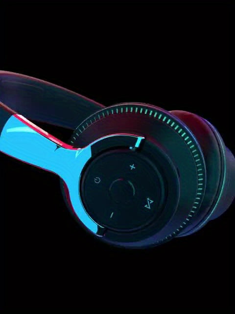 Wireless Headphones, Portable Over Ear Headphones 24 Hours Playtime, with Mic, Clear Calls, FM Radio, Soft-Earpads, LED Light, Support TF Card Play And 3.5MM AUX Cable Wired Connection, Foldable for Travel Home Office Cellphone PC