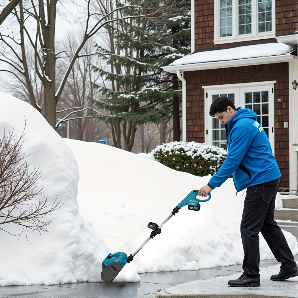 ZEEKMUSS 21V Snow Shovel Kit, 13-Inch Brushless Electric Snow Blower, 1pc/2pcs 21V Battery with Adjustable Handle And Safety Switch, Suitable for Driveways, Patios And Sidewalks