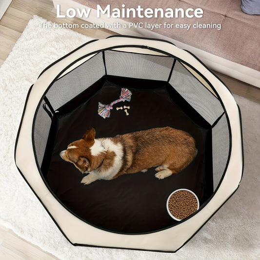 Foldable Octagonal Pet Fence Pet Tent Oxford Cloth Scratch