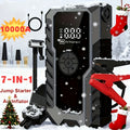 5000A Peak Car Jump Starter 10000mAh with Optional 150PSI Air Pump, LED Light & Digital Display, 12V Emergency Battery Booster for Trucks, SUVs, Motorcycles & Snowmobiles – Type-C USB Output