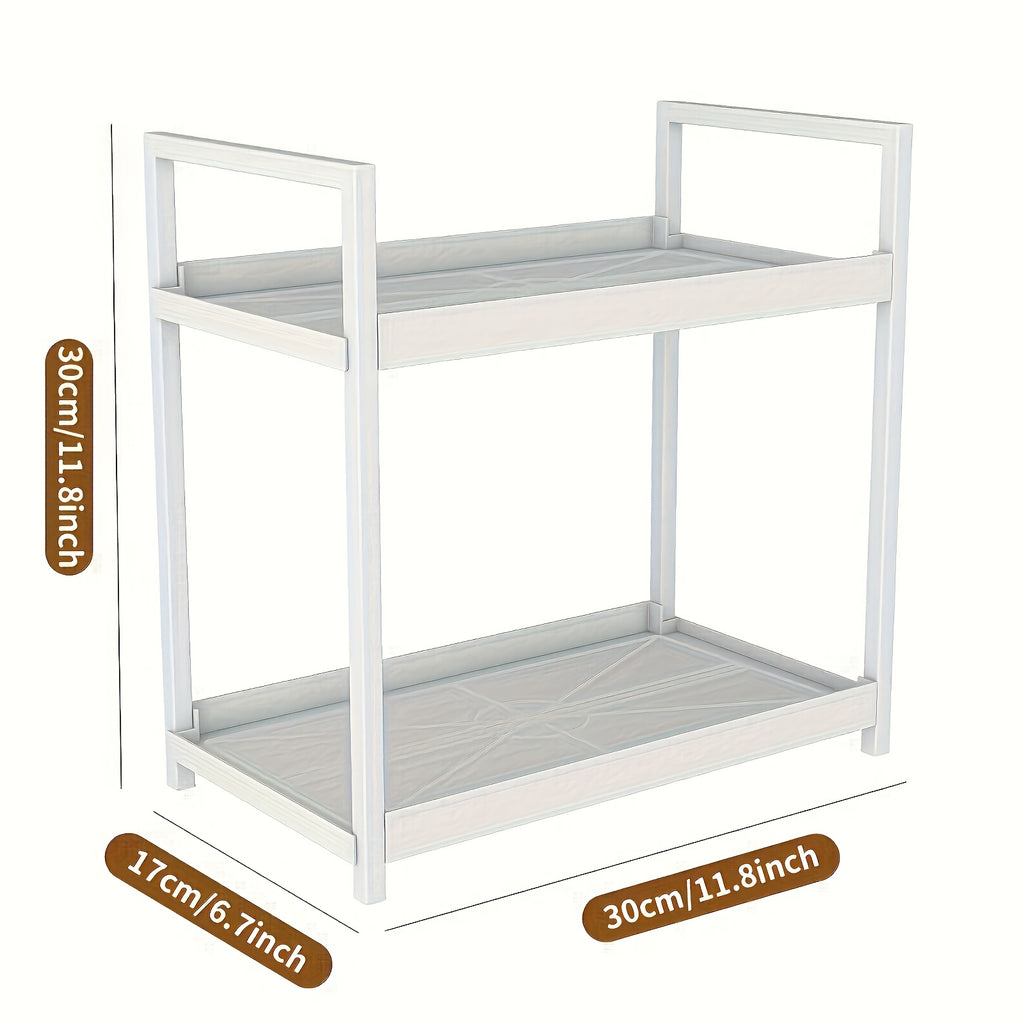 1 Two-tier Desktop Organizer/storage Unit, Suitable for Organizing Cosmetics, Skincare Products, Lipsticks, Perfumes, Jewelry, Spices, And Daily Necessities. A Practical Countertop Shelf.perfume Organizer, Bathroom Organizers And Storage