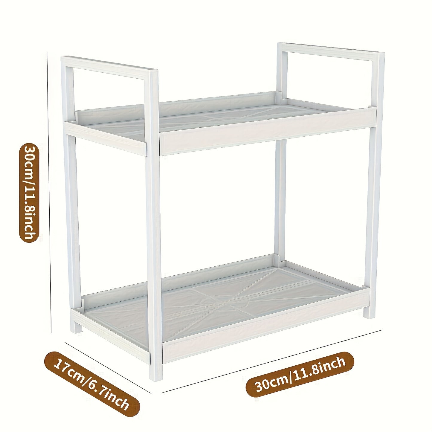 2-Tier Desktop Organizer Countertop Shelf for Cosmetics, Skincare, Perfume, Jewelry & Spices – Bathroom Vanity Organizer, Kitchen Counter Storage, Home Decor