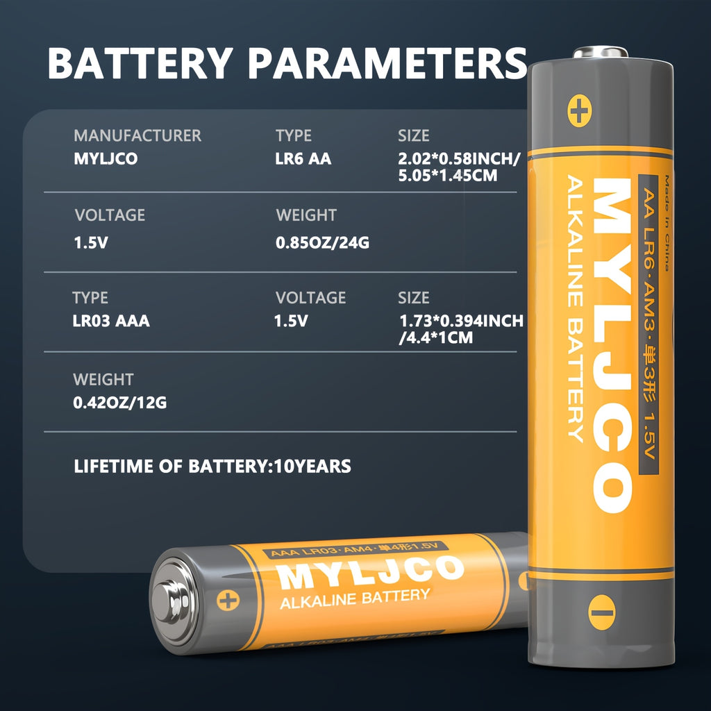 48/24/16/8-Pack AA And AAA Alkaline Batteries, 1.5V Durable Batteries, Suitable for Household And Office Equipment, with An Extended Shelf Life! Combinations Of AA And Three AAA Batteries, Ideal for Easter Decorations