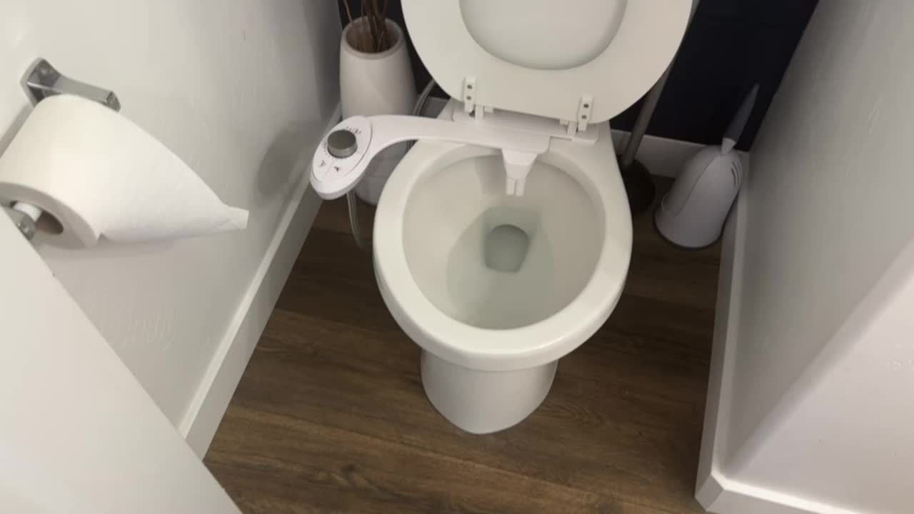 Bidet Attachment for Toilet, Cold Water Spray Non-Electric Dual Nozzle for Frontal & Rear Wash, Adjustable Water Pressure Control, Self Cleaning Water Sprayer