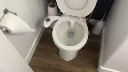 Bidet Attachment for Toilet - Non-Electric Dual Nozzle Cold Water Sprayer for Frontal & Rear Wash, Adjustable Pressure, Self-Cleaning Nozzle, Easy Install Ultra-Thin Toilet Bidet Seat Attachment