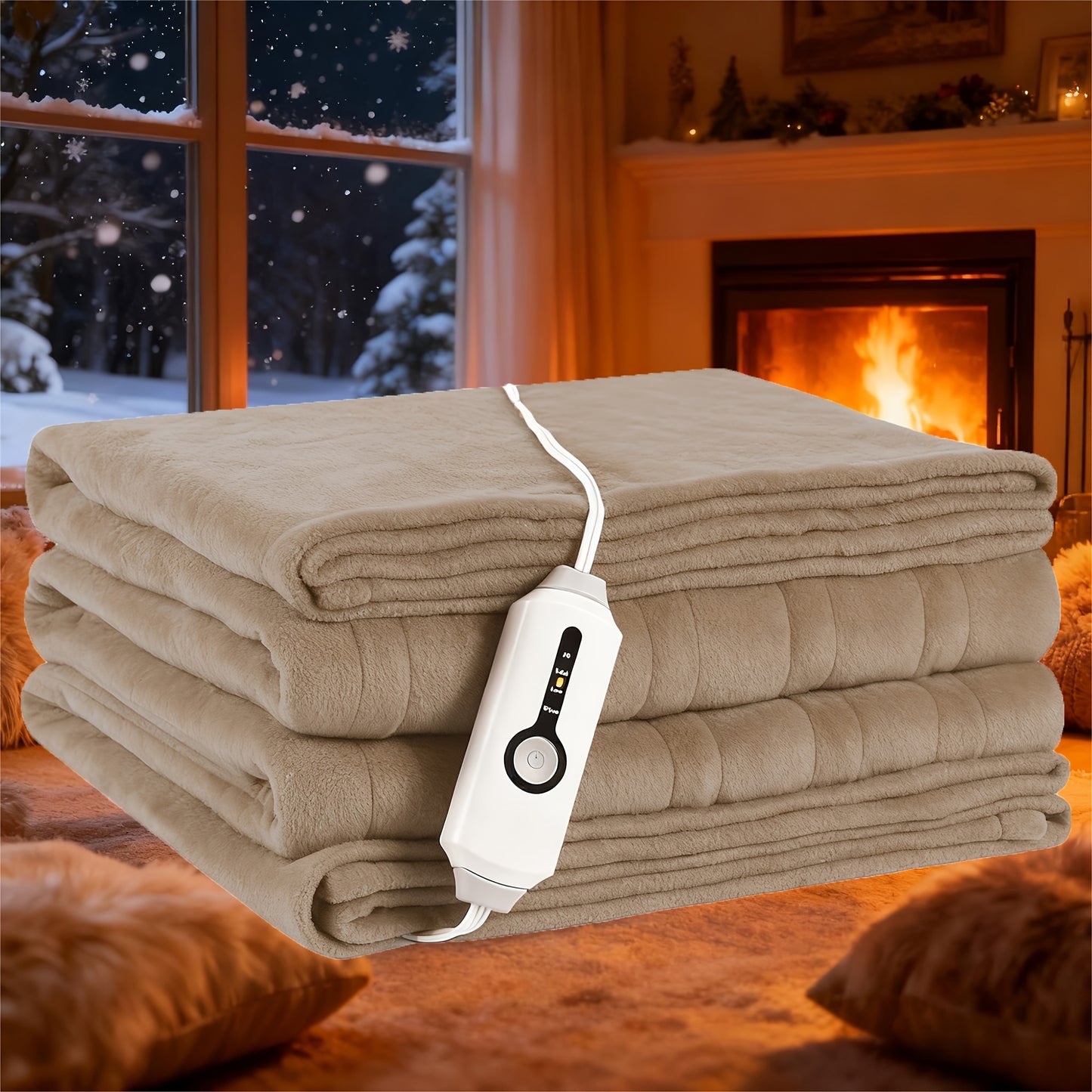 Heated Electric Blanket Flannel Full Size – Fast Heating Soft Cozy Throw for Bed Couch Chair, Multiple Sizes & Colours, Home Office Bedroom Warmth – ShopVora CA