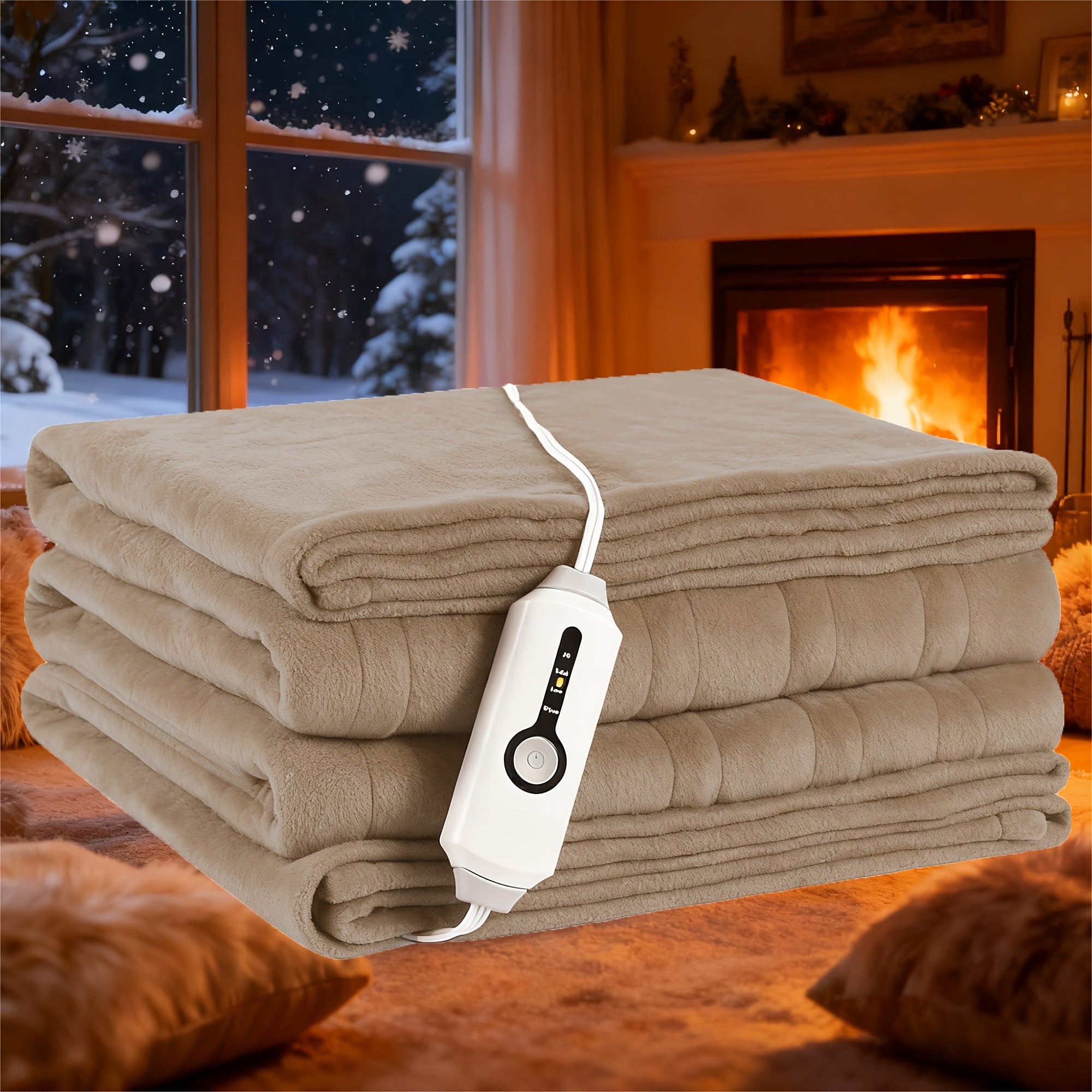 Heated Electric Blanket Flannel Full Size – Fast Heating Soft Cozy Throw for Bed Couch Chair, Multiple Sizes & Colours, Home Office Bedroom Warmth – ShopVora CA