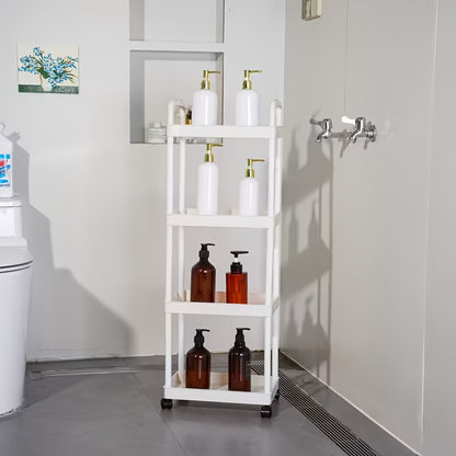 Multi-Layer Rolling Storage Cart with Wheels Adjustable Shelves Home Organizer Rack for Kitchen Bathroom Bedroom - ShopVora CA