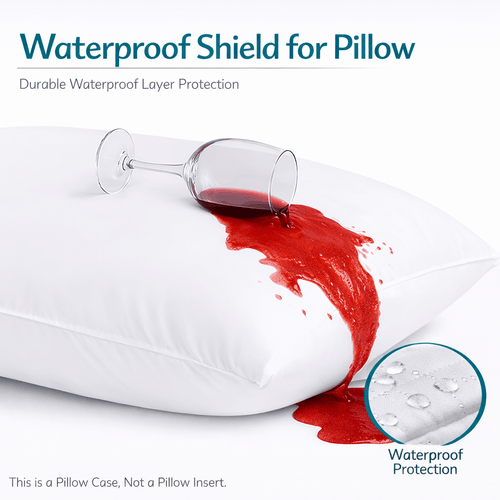 4-Pack Waterproof Zippered Pillow Protectors – Soft Noiseless Microfiber Pillow Encasements, Breathable & Machine Washable, Protects Against Dust, Dirt & Moisture – Queen & Standard Size
