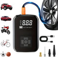 Fast Cordless 1pc Tire Inflator Portable Air Compressor - Digital Display Multi-Function Nozzle Adapter - Long-Lasting Lithium Battery for Car Motorcycle Bicycle Tire Ball, Auto Parts