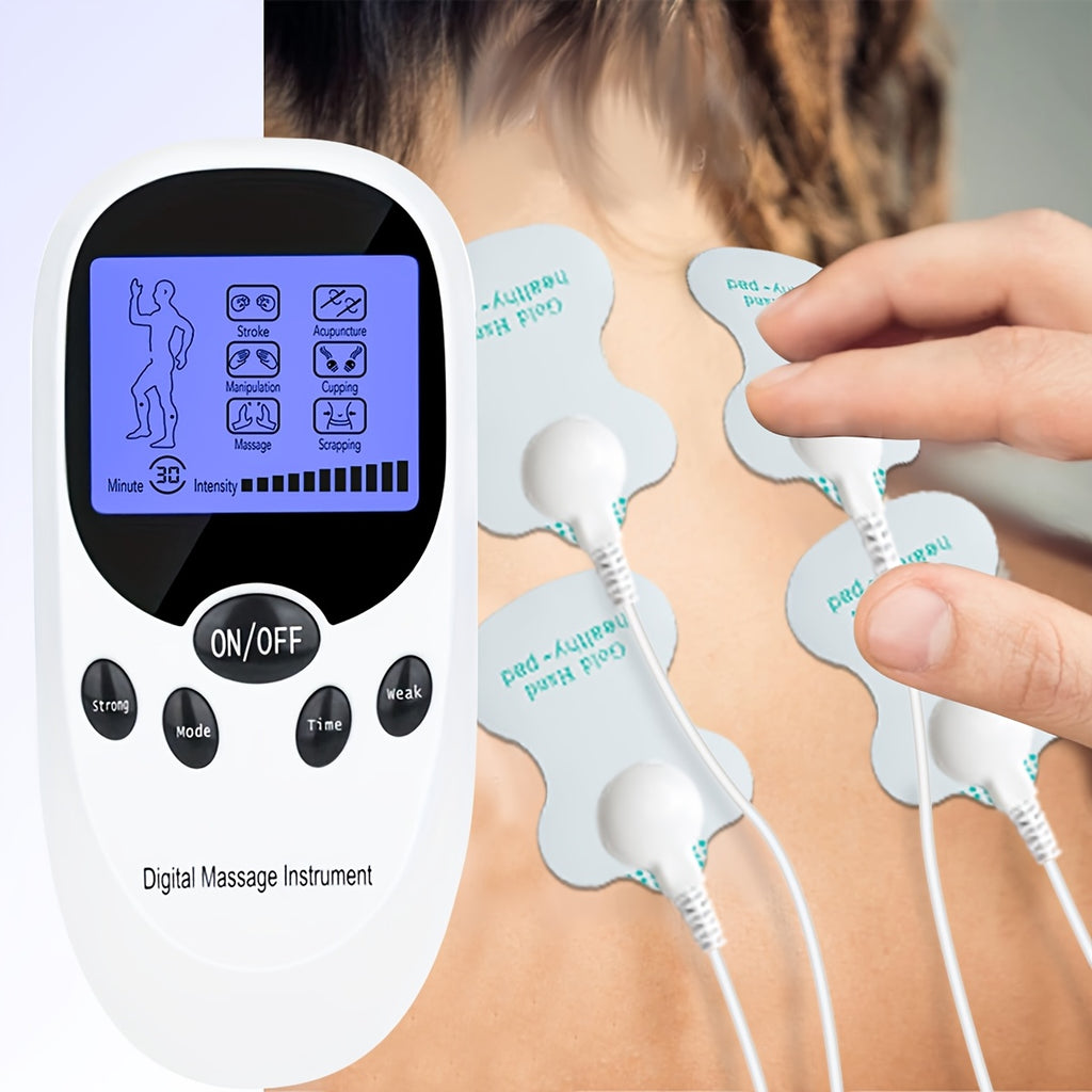 CESLIFF TENS + EMS Dual Channel Pulse Massager with 8 Electrodes for, And,,, with Portable Design, It Is The Best Gift for Friends And Relatives!, Management, Therapeutic, Ergonomic Massager, Compact Massager, Reliable Performance, Highquality Build, Elec