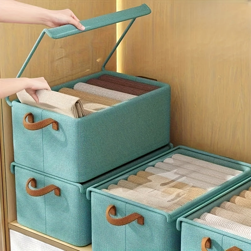 Foldable Dust-Proof Clothing And Pants Storage Box, Perfect Choice for Home Dormitories, Clothing Storage Box, Wardrobe Organizing, Under Bed Storage Basket, Mat Storage
