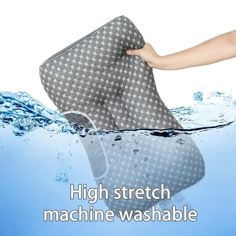 1pc/2pcs Knitted Ergonomic Pillow, 9-Hour Rest 1100G Filling Upgraded Version, for Comfortable Sleeping and Massage, Hypoallergenic Removable Washable Cover, Moisture Absorption Breathable, Household Bedroom Decorative Cushion, All-Season White Neck Comfo