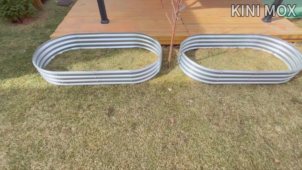 2Pack Galvanized Raised Garden Bed 6X3X1Ft Raised Garden Boxes Outdoor Garden Galvanized Planter Box Stock Tank for Vegetables Planting Flowers Herb (6X3X1 FT/180 X 90 X 29 CM)