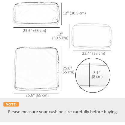 Outdoor Cushion Covers 14 Pcs Replacement for Rattan Sofa Set Polyester Waterproof Dustproof Machine Washable Zipper Closure Navy Blue - Patio Garden Furniture Covers, Canada