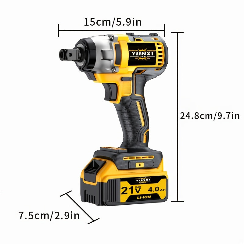 21V Cordless Impact Wrench, Impact Wrench with Charger, Lithium Ion Wrench, Portable, Fast Charger - Power Tools for Home And  Use