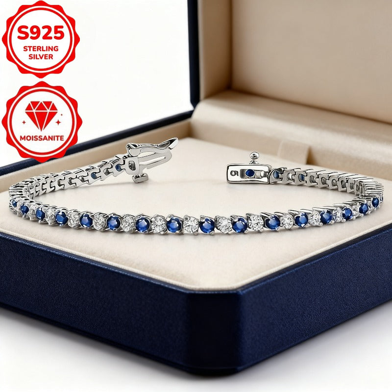 1 luxurious Moissanite bracelet, handmade in Bohemian style, is the perfect anniversary gift for your wife, suitable for various occasions such as banquets.