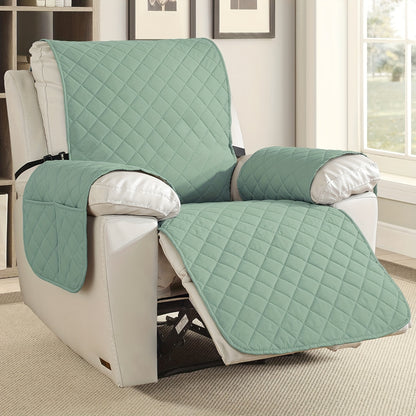 Recliner Chair Cover Non-Slip Sofa Protector with Pocket & Drawstring, Machine Washable Pet-Friendly Slipcover for Armchair to 4-Seater Sectional – 12 Colors