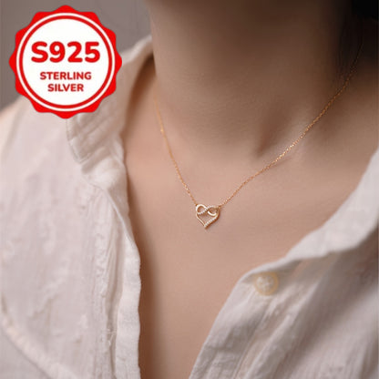S925 Silver Zirconia Lucky Number 8 Necklace - Infinity Love Collarbone Chain, Elegant Jewelry Gift for Women, Fashionable Dainty Pendant Necklace for Daily Wear & Special Occasions
