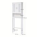 Bathroom Space Saver Cabinet Over-The-Toilet 4-Tier Adjustable Storage Unit with Bottom Bar Shelf Organizer White for Small Bathroom Powder Room Apartment Guest Bathroom Canada