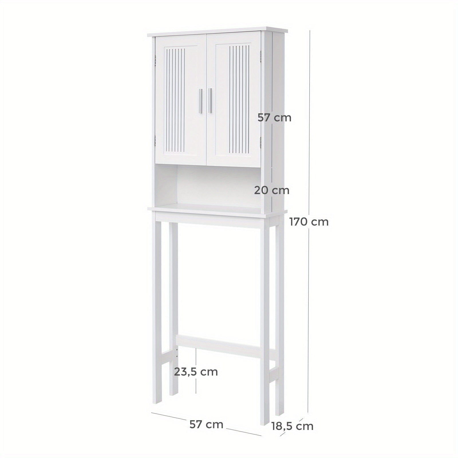 Bathroom Space Saver Cabinet Over-The-Toilet 4-Tier Adjustable Storage Unit with Bottom Bar Shelf Organizer White for Small Bathroom Powder Room Apartment Guest Bathroom Canada