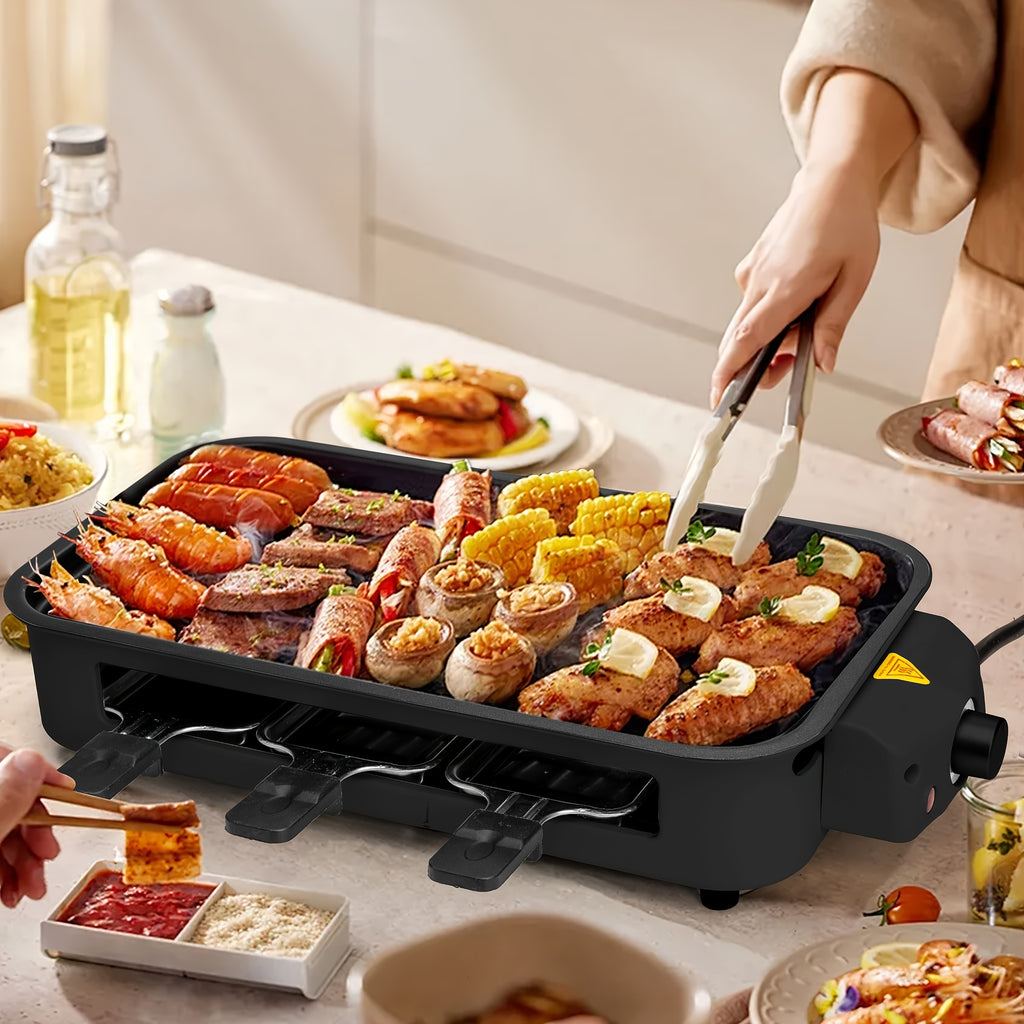 Smokeless Electric Grill, Indoor Grill with Removable Non-Stick Plate, Indoor Grill, Kitchen Must Haves, 1700W, Portable BBQ Grill, Electric Griddle, Best Quality Items, Dishwasher Safe, Hot Pot, Cooking, Gifts, Gift Ideas, Perfect Gift for Christmas