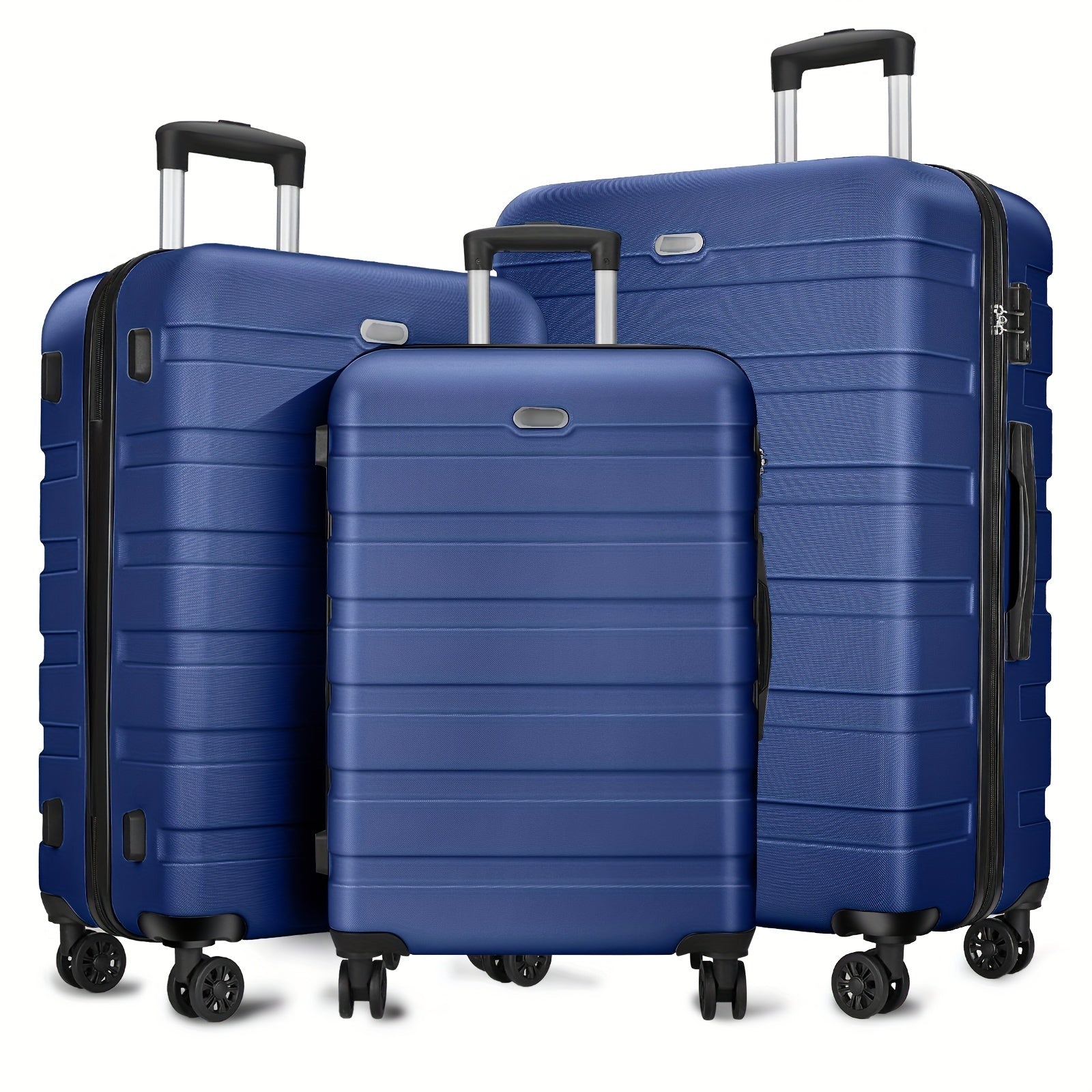ABS+PC Hardside Luggage Set 3-Piece with TSA Lock & 4 Universal Wheels – Lightweight Suitcase 20" Carry-On, 24" & 28" Checked Sizes for Men & Women | ShopVora CA