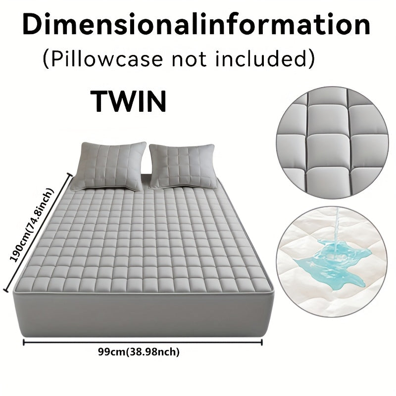 Quilted Cooling Mattress Protector with 9-15" Deep Pocket – Waterproof, Machine Washable, Breathable Fitted Bed Cover for All Mattress Sizes – Home Bedding Essentials