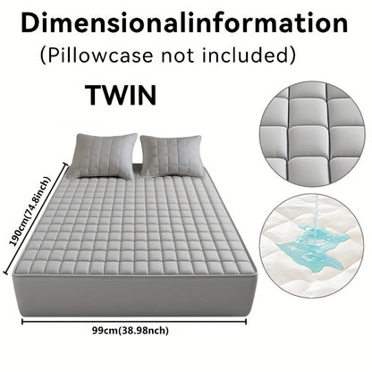 Quilted Cooling Mattress Protector with 9-15" Deep Pocket – Waterproof, Machine Washable, Breathable Fitted Bed Cover for All Mattress Sizes – Home Bedding Essentials