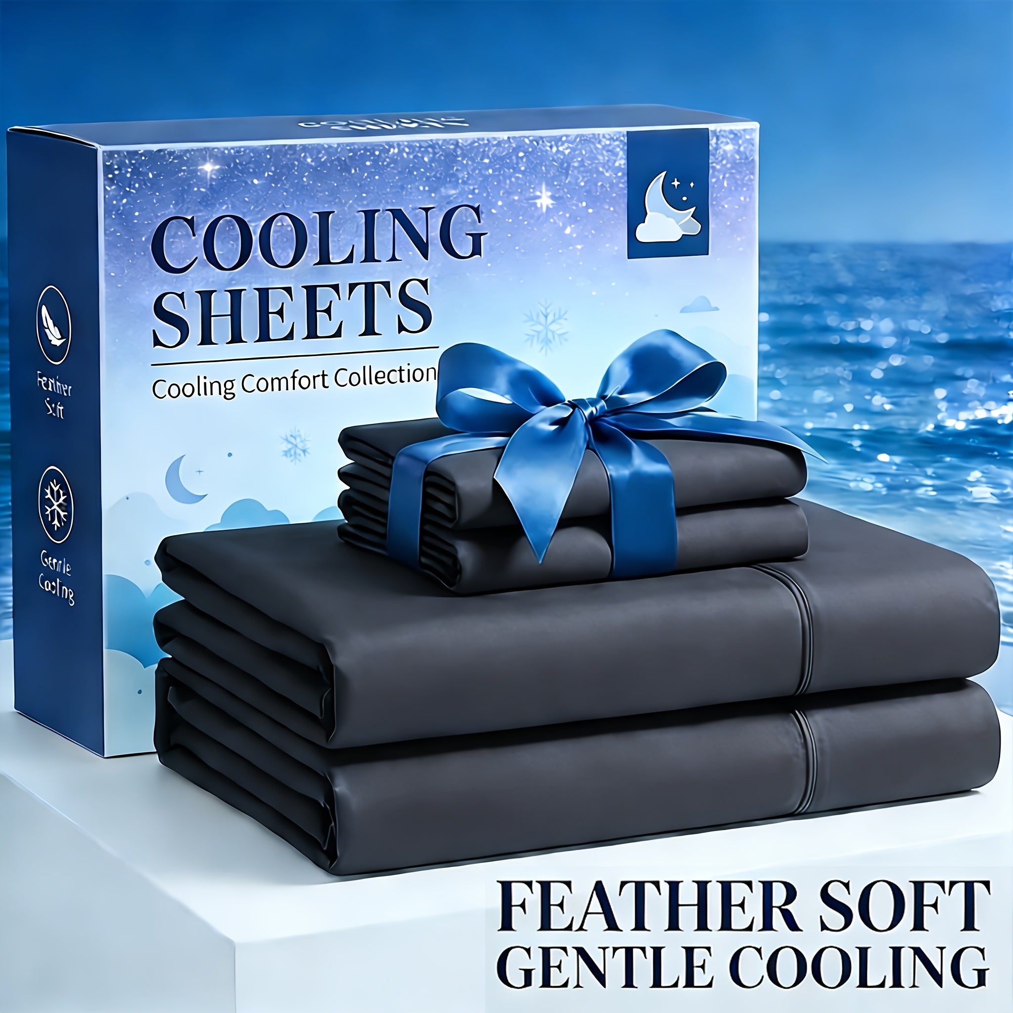 Cooling Bamboo Sheets Deep Pocket 3/4pcs Set – Breathable Viscose Bed Sheet Set for Hot Sleepers, Hotel Luxury Fitted Sheet & Pillowcase, 1660TC Ultra Soft Twin Full Queen King Size