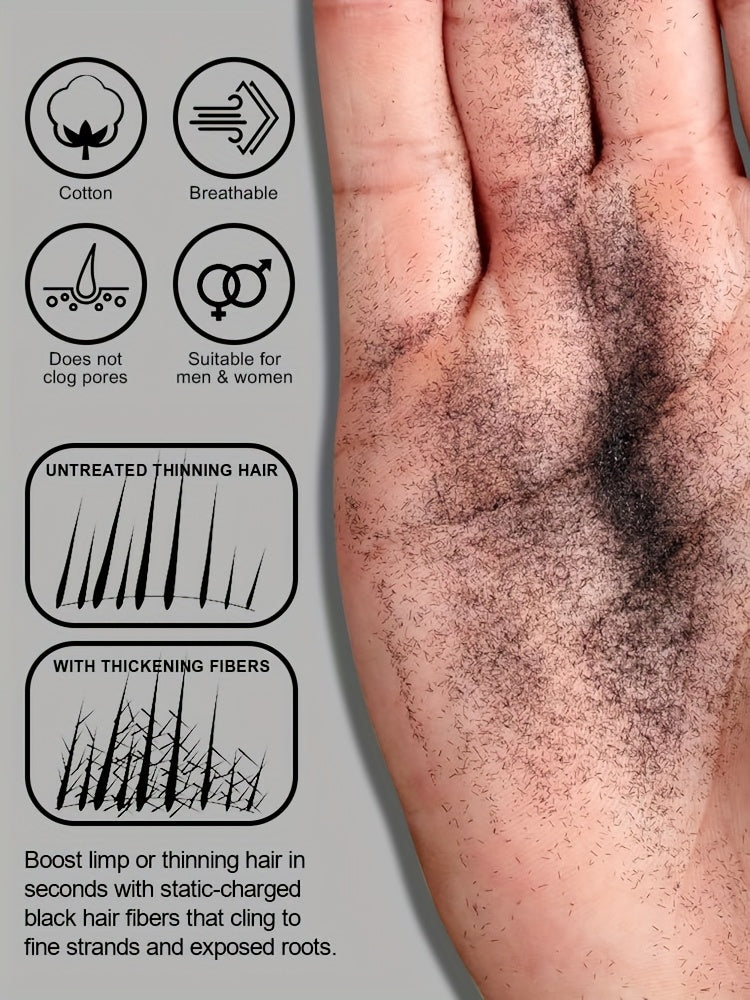 Volumizing Hair Fiber Powder with Applicator - SILLKVA Instant Volume & Natural Coverage for Thinning Hair, Precise Application, 0.97oz, Long-Lasting Hair Thickener for Men & Women