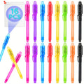 Invisible Ink Spy Pen Set for Kids with UV Light – 16 or 28 Pack Secret Message Markers, Party Favours, Goodie Bag Stuffers for Boys & Girls