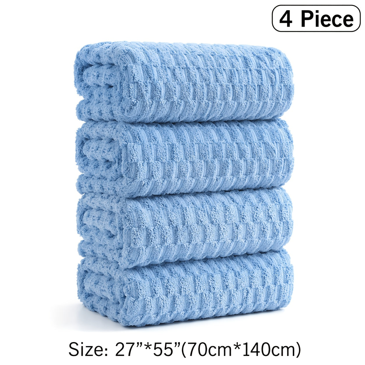 Microfiber Bath Towels Set 4-Pack Extra Large 27x55 & 35x70 in – Super Soft Quick-Dry Luxury Spa Hotel Quality Towels, Multi-Color Options